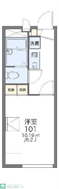 レオパレスHAL(1K/1階)の間取り写真