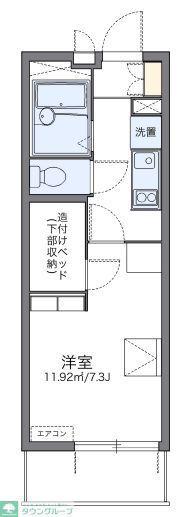 レオパレスエクセルハイムIII(1K/2階)の間取り写真