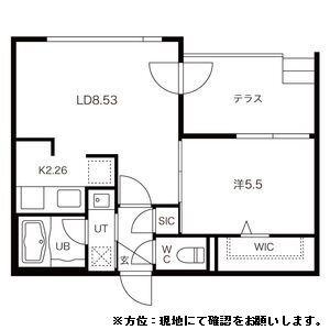 LIEN N9(1LDK/1階)の間取り写真