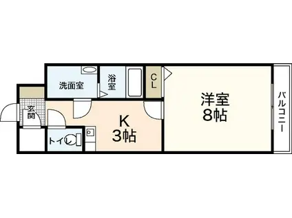 竹田ビル弐番館(1K/3階)の間取り写真