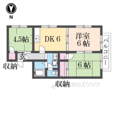 グレイス21(3DK/2階)の間取り写真