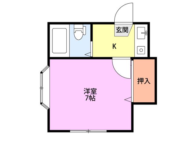 フレール元町(1K/1階)の間取り写真