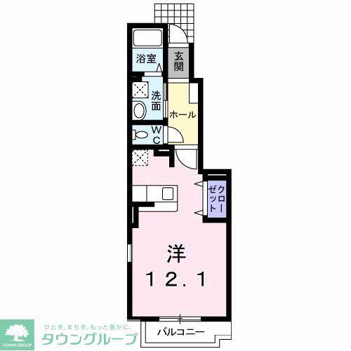 ファインステージN(ワンルーム/1階)の間取り写真