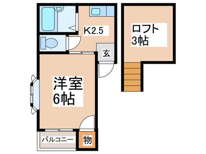 メゾン大日(1K/2階)の間取り写真