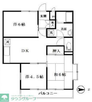アメニティ国分寺(3DK/4階)の間取り写真