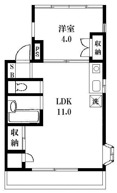 ヴィラヨシダ東川口(1LDK/2階)の間取り写真