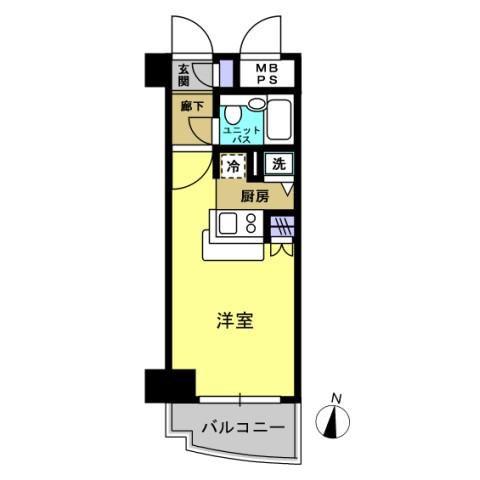 ワコーレ所沢(ワンルーム/5階)の間取り写真