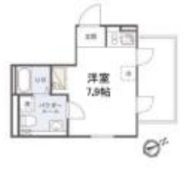 PASEO都立大学 サウス(ワンルーム/4階)の間取り写真