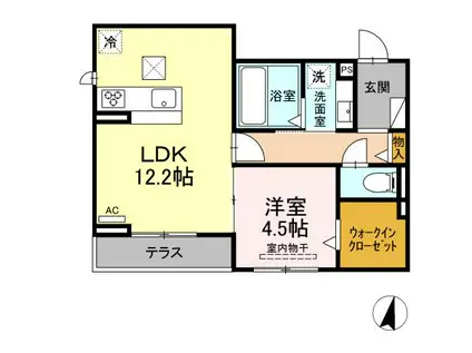 メゾン太閤(1LDK/1階)の間取り写真