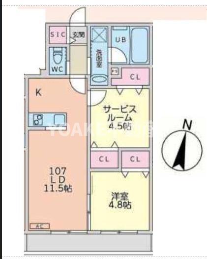 さくら十番館(1SLDK/1階)の間取り写真
