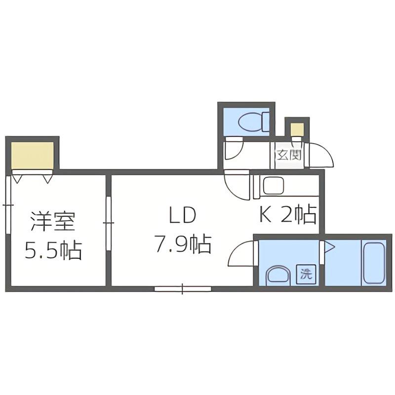 カーサノーチェ(1LDK/3階)の間取り写真