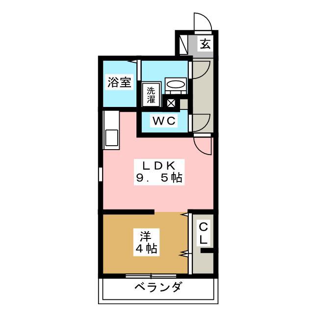 BRANCHE箱崎宮前(1LDK/5階)の間取り写真