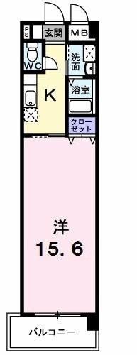 レジデンス牟礼(1K/1階)の間取り写真
