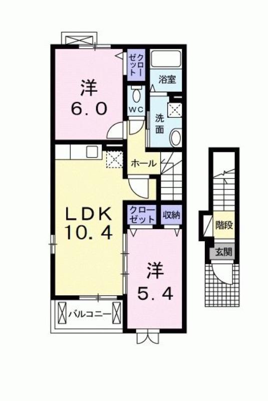 セイバリー スクエア(2LDK/2階)の間取り写真