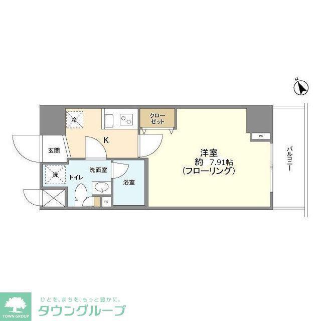 メインテラス上野(1K/8階)の間取り写真