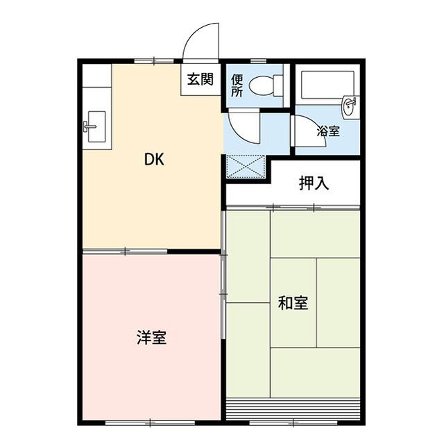 みやこハイツ(2DK/2階)の間取り写真