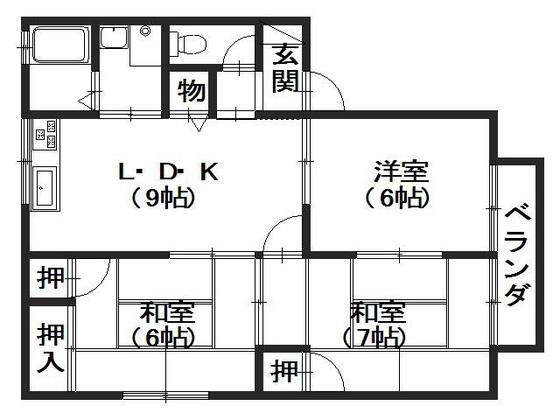 ファミールNISHIKAWA(3LDK/2階)の間取り写真