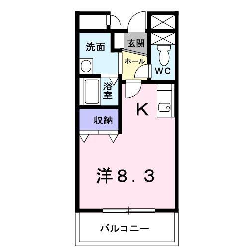 知立・イーストONE(1K/1階)の間取り写真