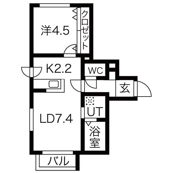 センテナリオL175(1LDK/4階)の間取り写真