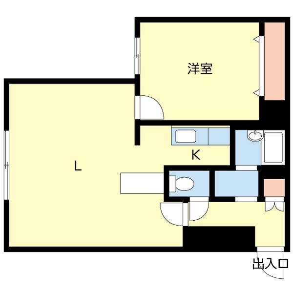 アルファアパル発寒(1LDK/4階)の間取り写真