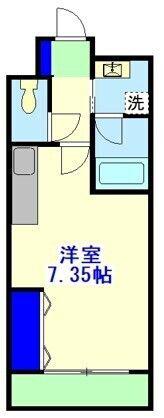 ソフィエル沙羅(ワンルーム/2階)の間取り写真