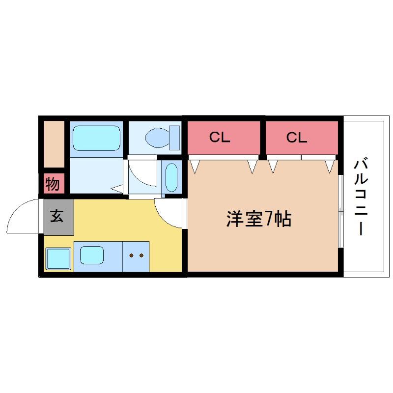 サンフラッツ新大阪別館(1K/1階)の間取り写真