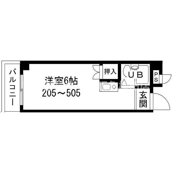 ベルメゾンエトワール(ワンルーム/4階)の間取り写真