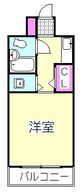K.N.CITY(ワンルーム/2階)の間取り写真