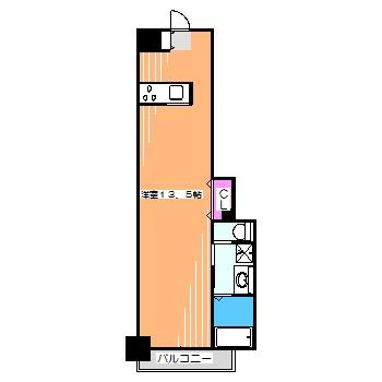 TKアンバーコート大町(ワンルーム/4階)の間取り写真