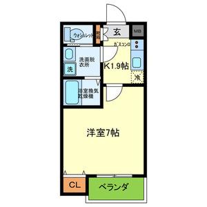 H-MAISON加美正覚寺VIII(1K/1階)の間取り写真