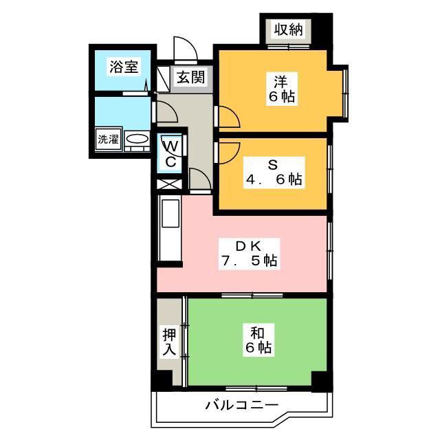 ISM常盤(1SLDK/4階)の間取り写真