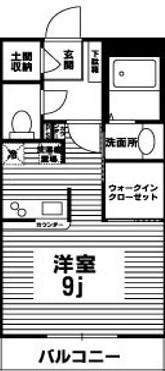 プロスペリート・クラ(ワンルーム/2階)の間取り写真