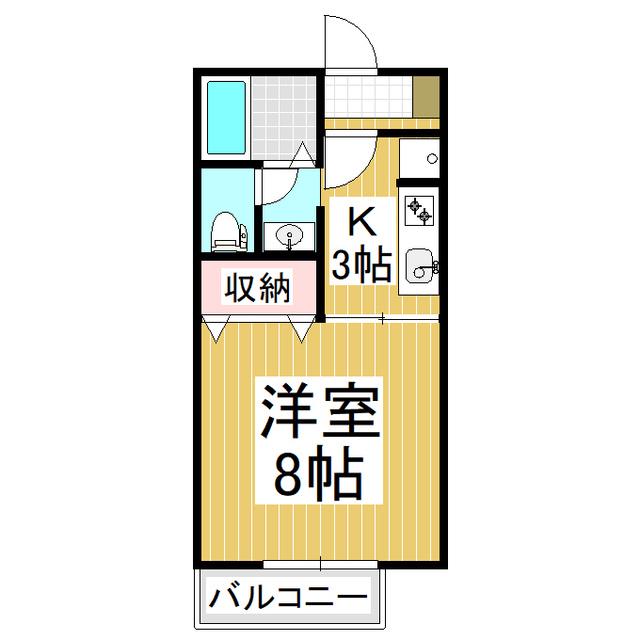 セジュール本藤(1K/2階)の間取り写真