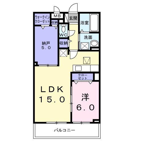 サンリットハーモニー(1SLDK/1階)の間取り写真