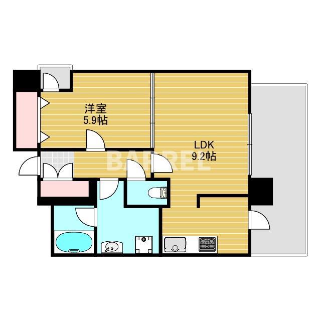MTFLATS(1LDK/6階)の間取り写真