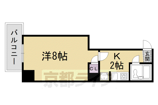 近畿シティハウス(1K/5階)の間取り写真
