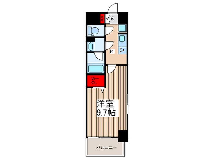 PROCEED MISONO(1K/3階)の間取り写真