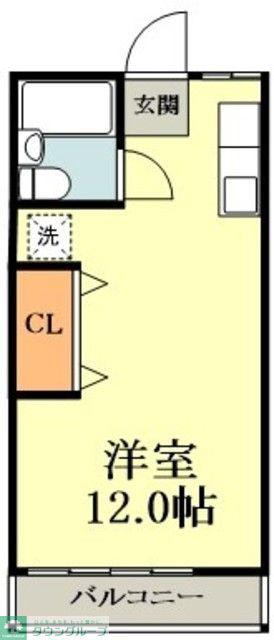 コーポ中村(ワンルーム/1階)の間取り写真