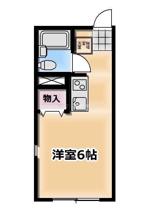 ジュネスハイムA(ワンルーム/2階)の間取り写真