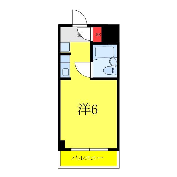 今野第1コーポ(ワンルーム/2階)の間取り写真