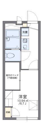 レオパレスヒルサイドハイツ菅田(1K/2階)の間取り写真