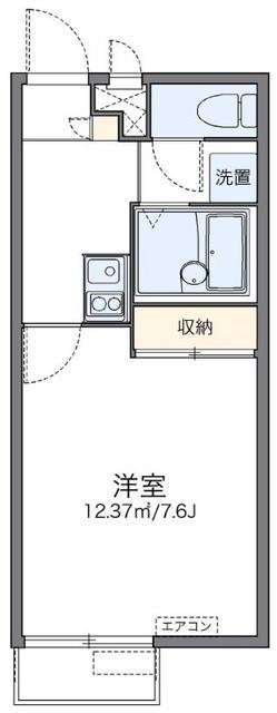 レオパレス三田(1K/1階)の間取り写真