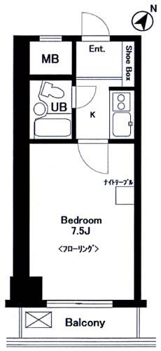 メゾンサンシャイン(1K/10階)の間取り写真