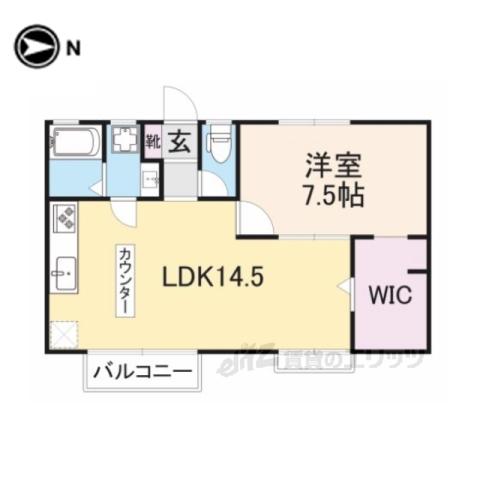 駒井ハイツ(1LDK/2階)の間取り写真