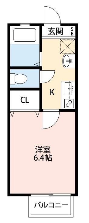 キャメル戸塚南(1K/1階)の間取り写真