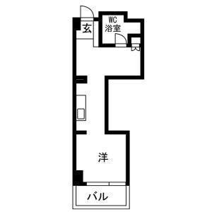FLATS GAZERY(ワンルーム/4階)の間取り写真