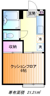 フレグランス聖蹟II(1K/1階)の間取り写真
