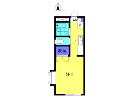 アーバンハウス等々力(1K/2階)の間取り写真