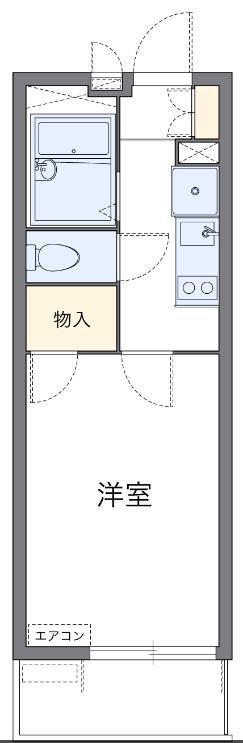 リモーネ6(1K/2階)の間取り写真