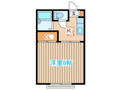 ディアス上杉(1K/1階)の間取り写真